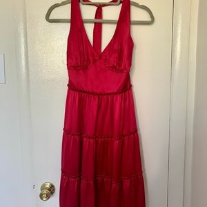 Betsy Johnson Red Silk Dress